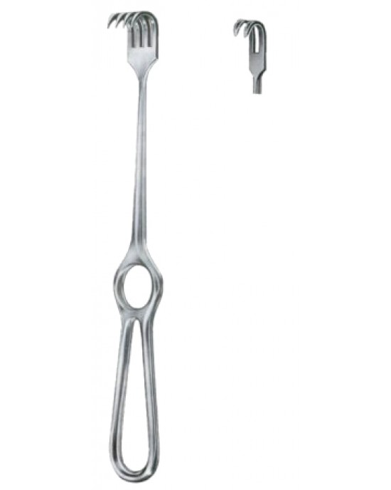 Kocher Retractors Semi-Sharp 2 Prongs 15x10mm 21.5cm/8 1/2