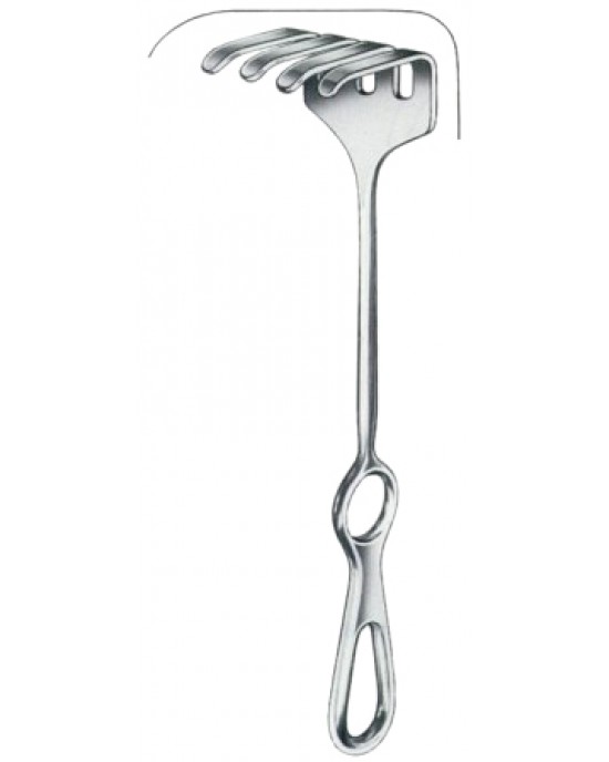 Koerte Retractors 4 Prongs 46x55mm 23cm/9