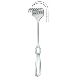 Koerte Retractors Sharp 6 Prongs 50x25mm 24cm/9 1/2