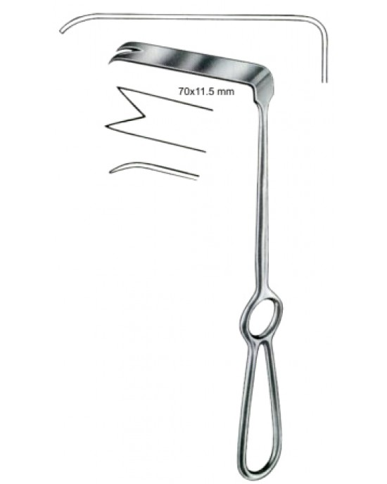 Ramus Retractors for Maxillofacial Surgery 70x11.5mm 22cm/8 3/4