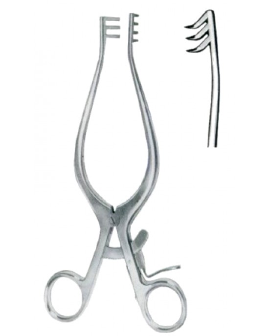Weitlaner Retractors 3x4 Teeth Sharp 25cm/10