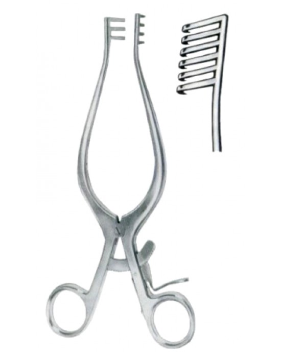 Weitlaner Retractors 5x6 Teeth Blunt 25cm/10