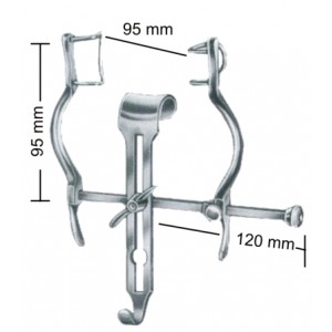Baby-Balfour Abdominal Retractors 95mm Opening Complete