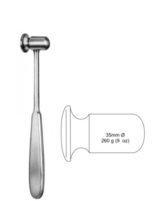 Doyen Bone Mallet dia 35mm, 260g, 21cm