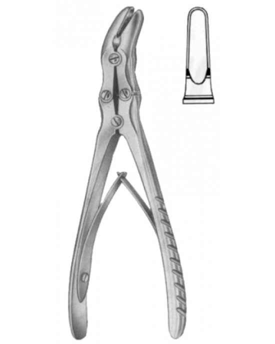 Ruskin Bone Rongeur Forceps Angled M/Action 18cm/7