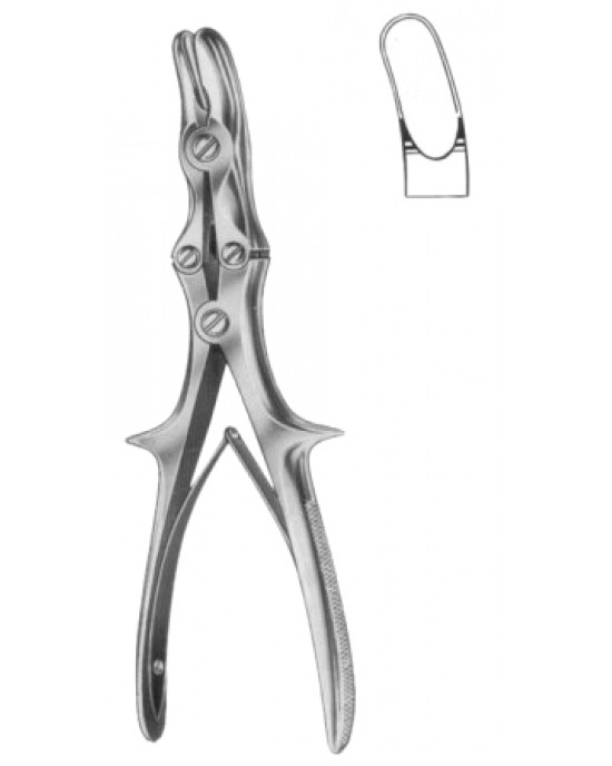 Stille-Luer Bone Rongeur Forceps M/Action Curved 22cm/8 3/4