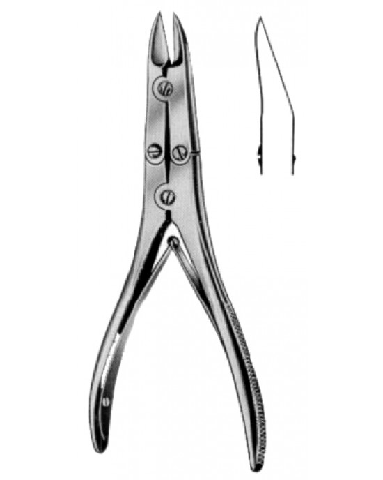 Bohler Bone Cutting Forceps Curved on flat M/Action 15cm/6