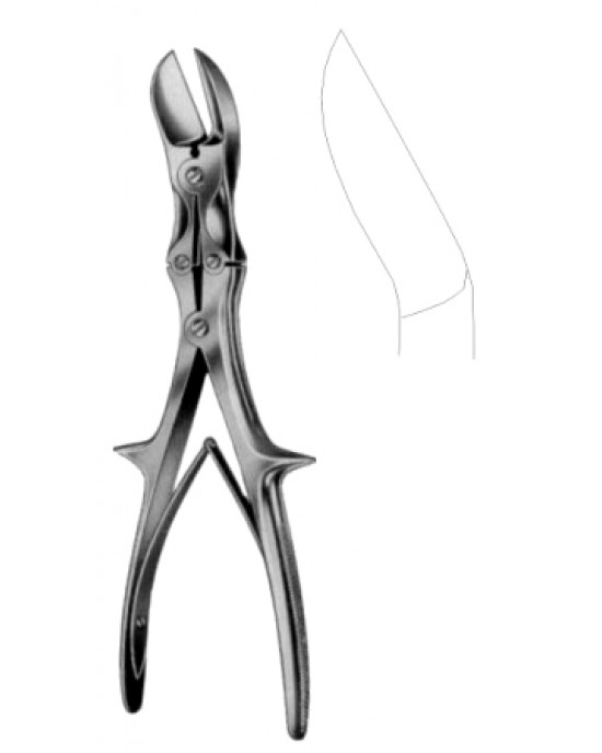 Stille-Liston Bone Cutting Forceps Curved M/Action 23cm/9