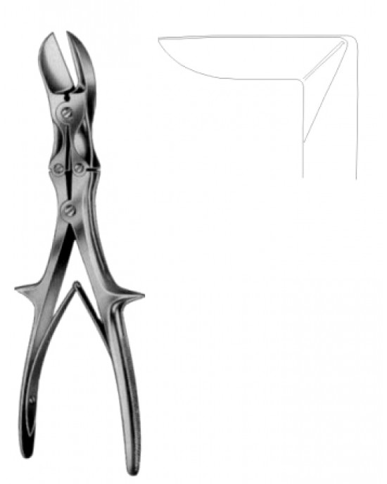 Stille-Liston Bone Cutting Forceps Curved M/Action 27cm/10 1/2