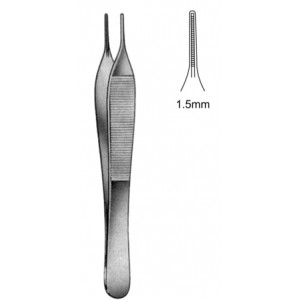 DeBakey Adson Atraumatic Fcps 1.5mm, 12.5cm