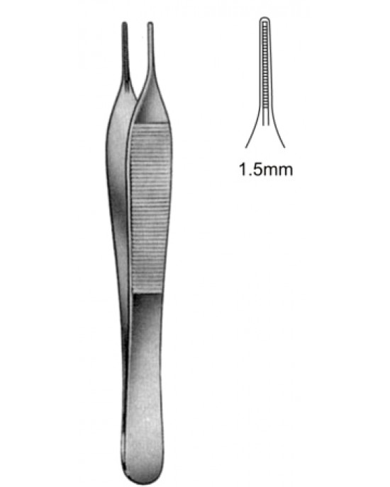 DeBakey Adson Atraumatic Fcps 1.5mm, 12.5cm