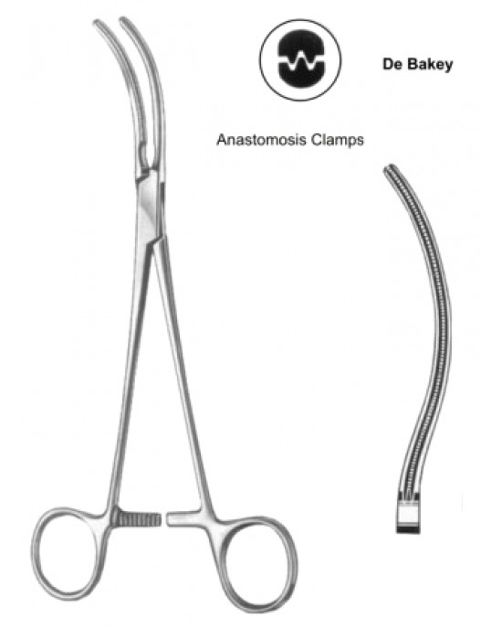 Glover(Potts) Atrauma Anastomosis Clamps BJ 22cm/8 1/4