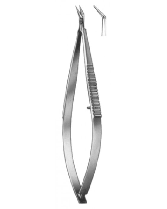 Aebli Iridectomy Scissors Curved on Flat 10cm/4