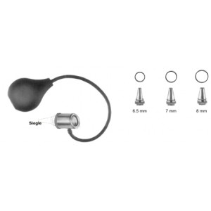 Siegle Ear Speculas Otoscope with 3 Speculas and Rubber Tube With Bulb