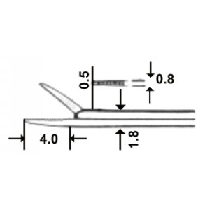 Micro Ear Polypus Dressing Forceps 0.5mm 8cm/3 1/4