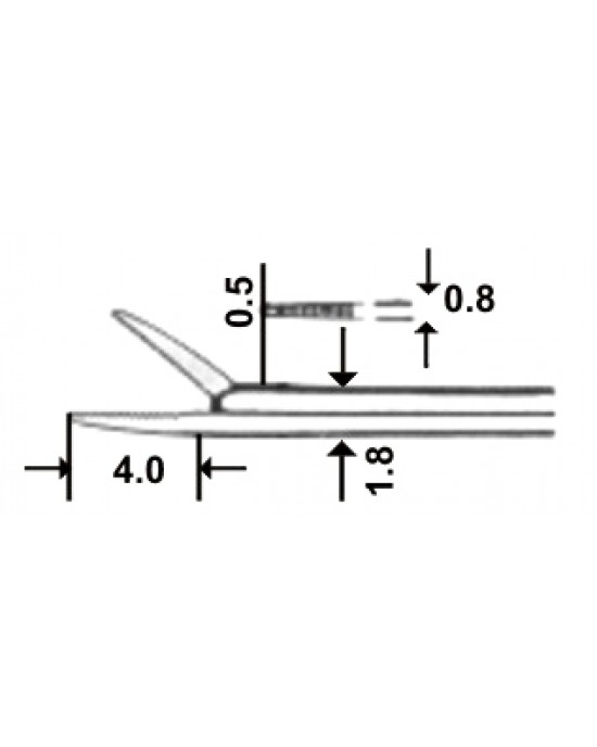 Micro Ear Polypus Dressing Forceps 0.5mm 8cm/3 1/4