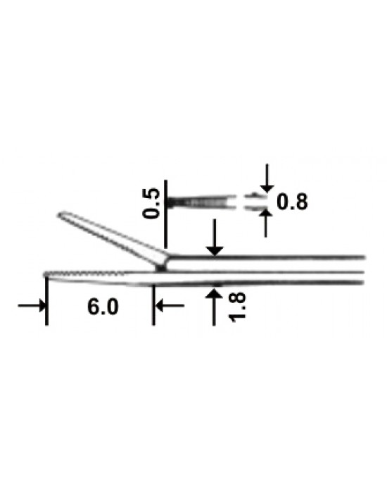 Micro Ear Polypus Dressing Forceps 0.5mm 8cm/3 1/4