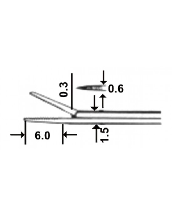 Micro Ear Polypus Dressing Forceps 0.3mm 8cm/3 1/4