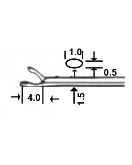 Micro Ear Polypus Dressing Forceps 1.0 x 0.5mm 8cm/3 1/4