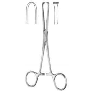 Baby-Allis Intestinal Atrauma Tissue Forceps BJ 15cm/6