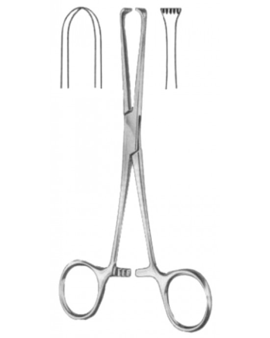 Baby-Allis Intestinal Atrauma Tissue Forceps BJ 15cm/6