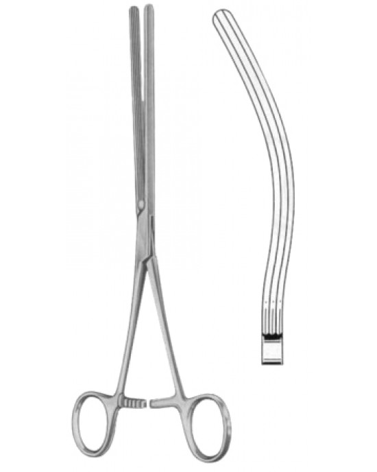 Kocher Intestinal Clamps Forceps BJ Curved 22cm/8 3/4