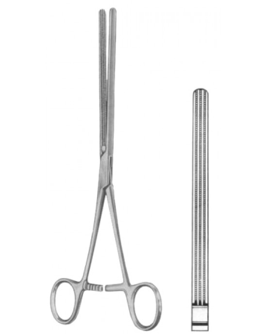Kocher-Atrauma Intestinal Clamps Forceps BJ Straight 22cm/8 3/4