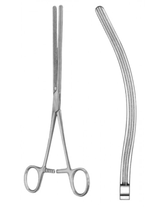 Kocher-Atrauma Intestinal Clamps Forceps BJ Curved 25cm/10