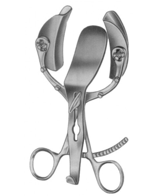 Legueu Bladder Retractors Complete With Lateral and Central Blades