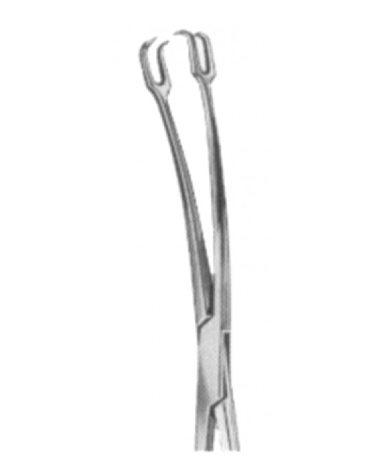 Schroeder Tenaculum Forceps BJ 2:2 Curved Sideway 20cm/8