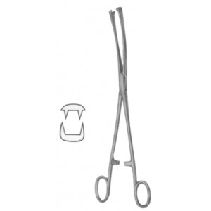 Museux Tenaculum Forceps BJ 2:2 Curved Sideway 10mm 24cm/9 1/2