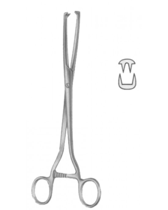 Museux Tenaculum Forceps BJ 2:2 Straight   8mm 24cm/9 1/2