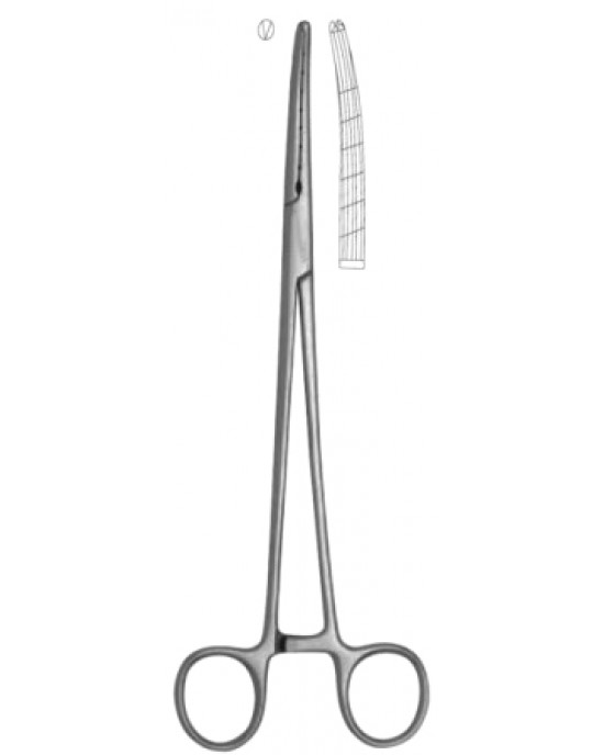 Hunter Hystrectomy Fcps slightly cvd 1x2T, 23cm/9