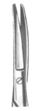 Wagner Fine Scissors Curved 12cm/4 3/4" Fig # 1 Bl/Bl