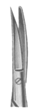 Wagner Fine Scissors Curved 12cm/4 3/4" Fig # 2 Sh/Bl