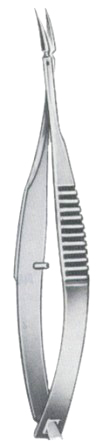 Vannas Mod, Tubingen Iridectomy Scissors Curved 8.5cm/3 1/2"
