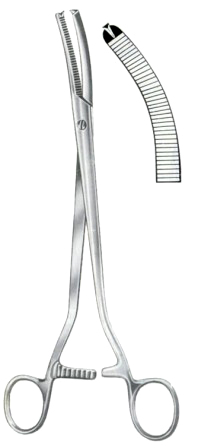 Wertheim Hysterectomy Clamp Forceps SJ 1:2 24cm/9 1/2"