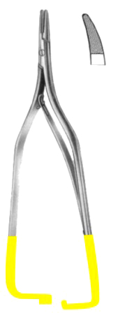 Arruga Needle Holders SJ Curved 16cm/6 1/4" TC GOLD