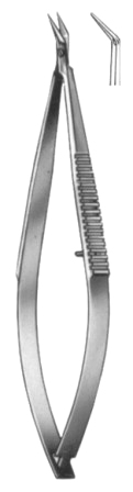 Aebli Iridectomy Scissors Curved on Flat 10cm/4"